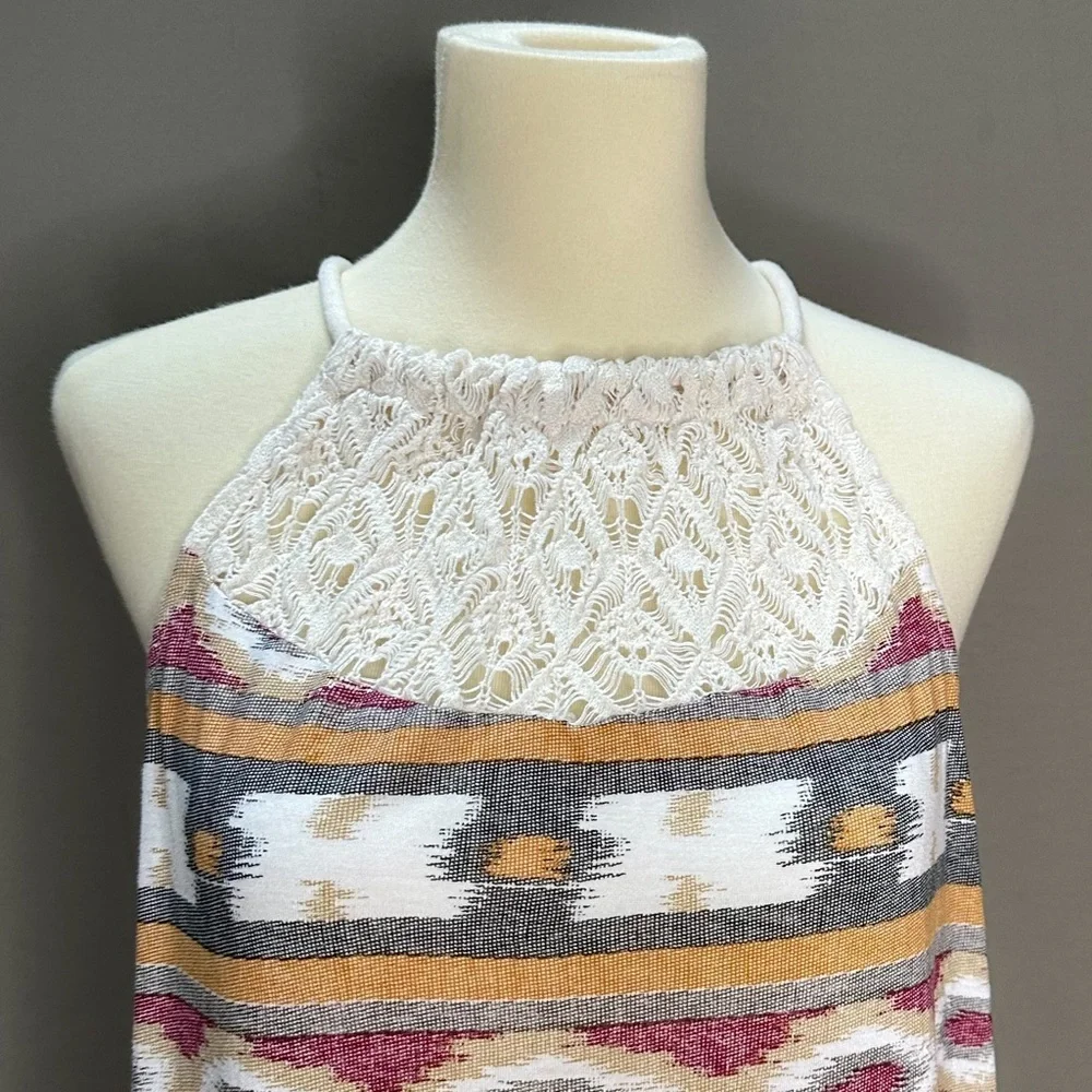 LUCKY BRAND aztec ikat print maxi dress, M._3